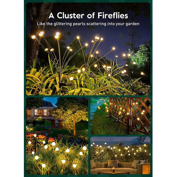 Camping Solar Lawn Lamp Led Wind Firefly Lights Outdoor Plug Ground Patio Garden Lights Waterproof