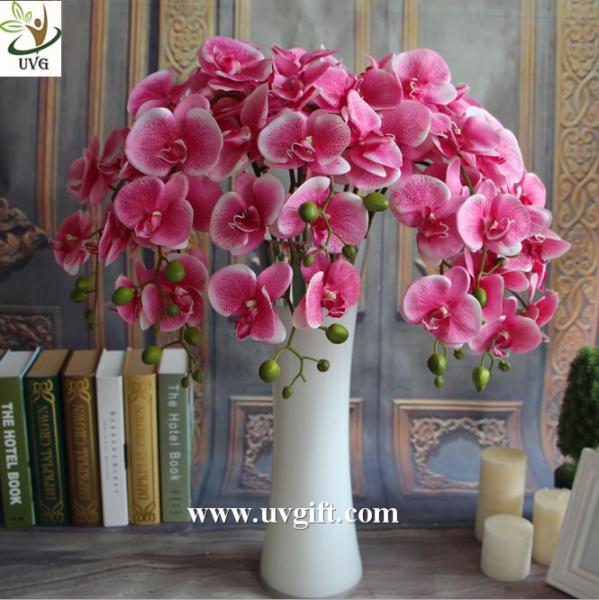 UVG Colorful artificial flower wholesale with plastic orchid for wedding table decoration