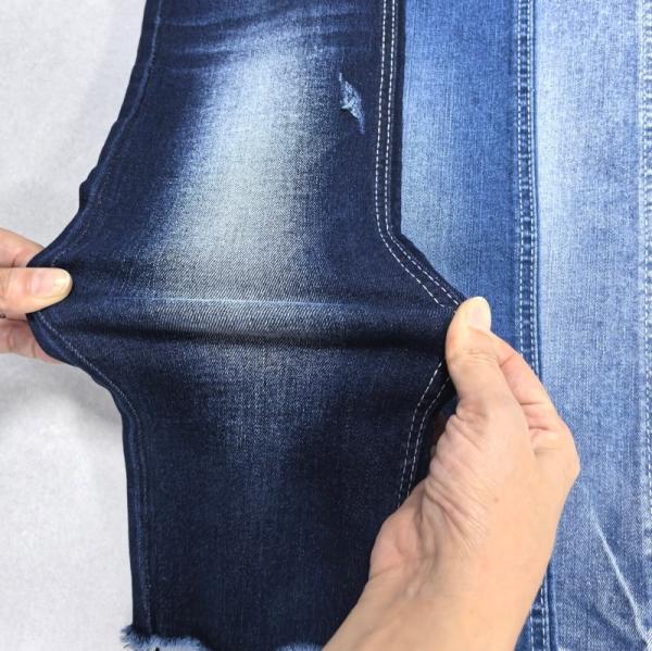 Weak Stretch  TWILL Style Cotton Polyester DARK BLUE Denim Fabric  JSD3245 9.4OZ for fashion jeans