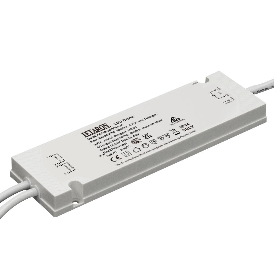 48W 24V Constant Voltage LED Driver With 30000 Hours Warranty CE/SAA Approved