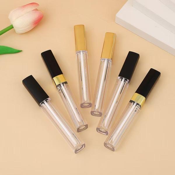 Esbelto Cuadrado de labio de esmalte de tubo de color personalizado para cosméticos impecables de contorno