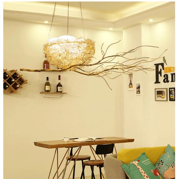Gold Aluminium Steel Bird Nest Pendant Light Lamp loft Industial White Glass Egg Suspension Light(WH-VP-152)