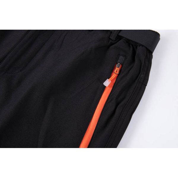 Men'S Outdoor Work Pants Elastic Waist Side Button Track Pants Contrast Stripe