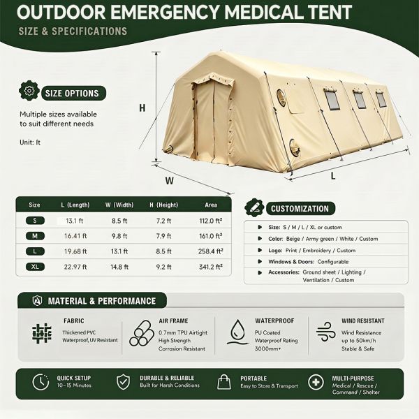 Giant Inflatable Tent Waterproof PVC Air Frame Tent for Outdoor Commercial Projects