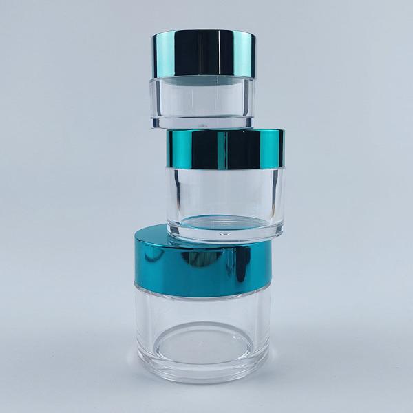 Screw Cap Square Face Cream Acrylic Cosmetic Jar 10g Logo Printing