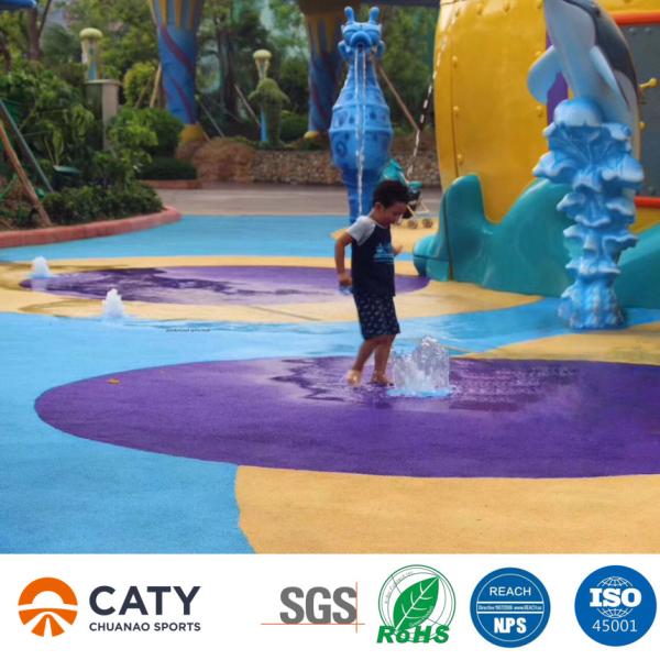 High Performance Wet Pour Playground Surface EPDM Flooring For Parks Residential Recreational Area