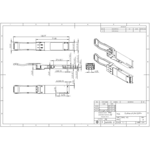 DOM модуля 150m LC 832nm 918nm MMF дуплекса приемопередатчика BiDi QSFP+ СТАРШЕГО 40GBASE оптически
