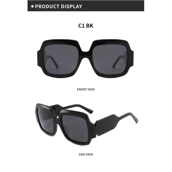 Толстые квадратные солнечные очки ацетата, ретро сверхразмерные квадратные солнечные очки ацетата рамки