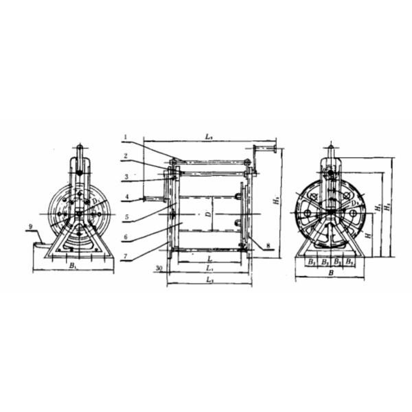 Сцепление веревки и стальной проволоки с тормозом CB/T 3468-92 типа B