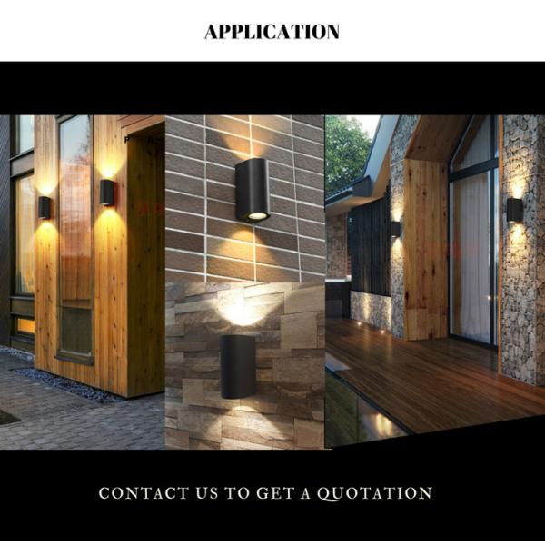 Contemporary Black Up Down Outdoor Wall Lights , Exterior Wall Sconce 2700K-6500K