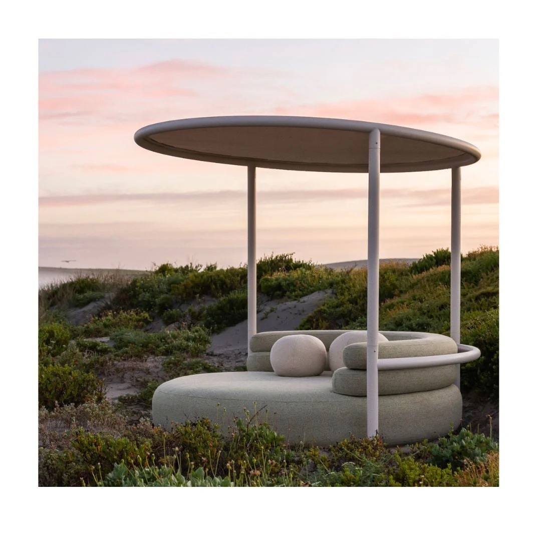 Canopy Outdoor Awning Daybed with Shade for Beach Hotel Pool. Seasheel SN-2696