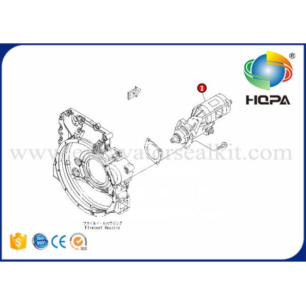 600-863-5111 Excavator Starter Motor 24V 10T 5.5KW For Engine 6D107 PC200-8 PC220-8