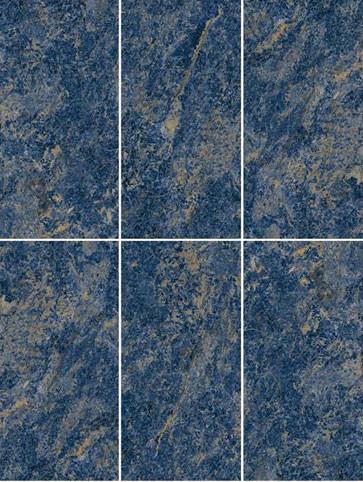 Bleu foncé 600x1200mm extérieur plein vernis poli mur de rideau en porcelaine carreaux pour le jardin et l' hôtel