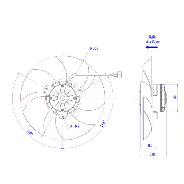 DC Electric Hvac Blower Motor For Truck , Bus Condensing Unit Fan Motor 