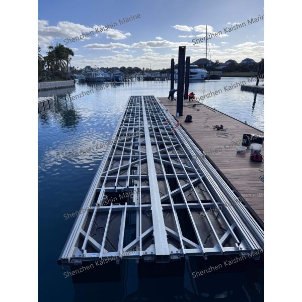 Marine Grade 6061-T6 Aluminum Floating Dock with Modular Design and 250-275kg/sqm Load Capacity for Marinas