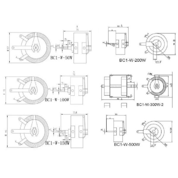 BC1 Керамический резистор реостат 25W-3000W 10k Ом