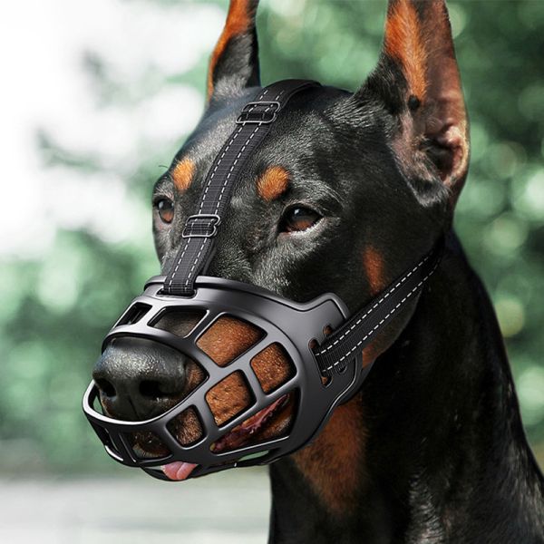 Soft Silicone Dog Muzzle Anti-Licking Anti-Messing Allow Drinking & Panting