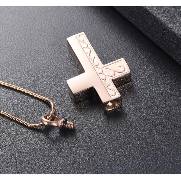 Infinity Religious Cross Cremation Jewelry for Ashes Pendant Holder Urns for Pet/Human Memorial Women Men Necklace Unisex