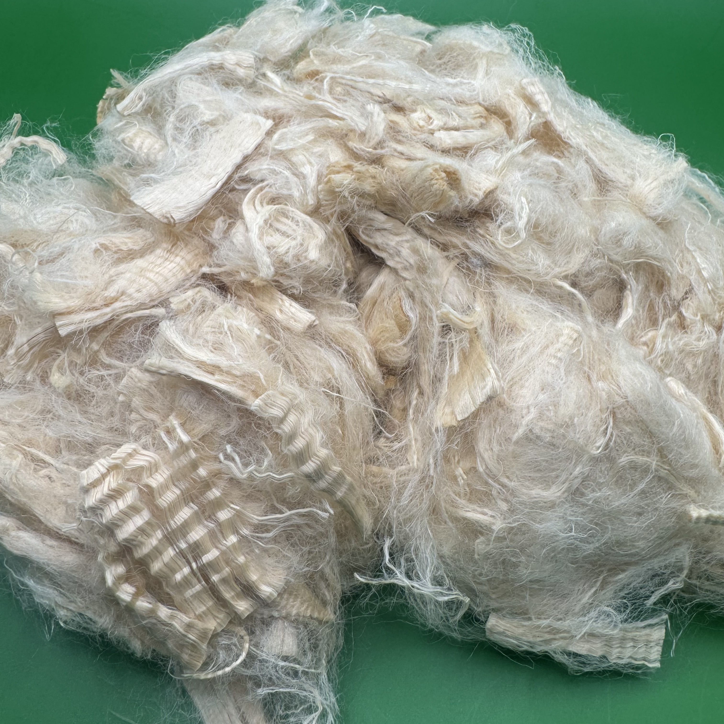 Light Yellow Soybean Staple Fiber 1.5D 25mm Biobased Staple Fiber for Spinning Blended Yarn Textile Raw Material Custom Spec