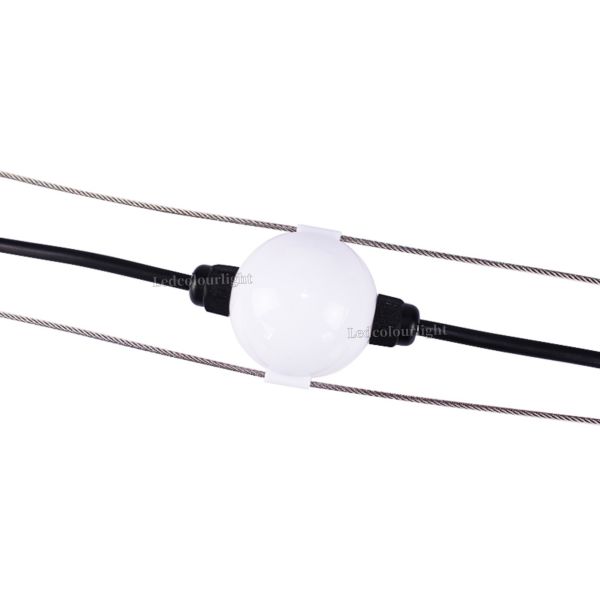 DMX512 UCS2904 RGBW DC24V LED Pixel Ball Light with Steel Wire Ropes