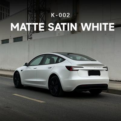 Mat Satin Blanc TPU Couleur PPF Pour voiture Adhésif personnalisé Enveloppe en vinyle 7.5mil K-002