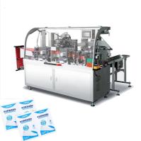 A máquina de empacotamento molhada horizontal das limpezas de 130bags/Min 10KW, compõe a máquina de embalagem molhada do tecido da remoção