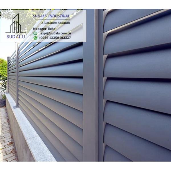 Aluminum Airfoil Louvers Decorative Fence Aluminum Decor Fence Screen