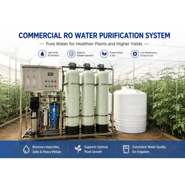 Agricultural RO Water Filter System with 98% Desalination Rate for Iron Removal & Algae Control and Automatic PLC