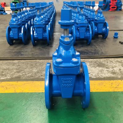 GGG50 Flanged Underground Gate Valve Resilient Seat CE Certified