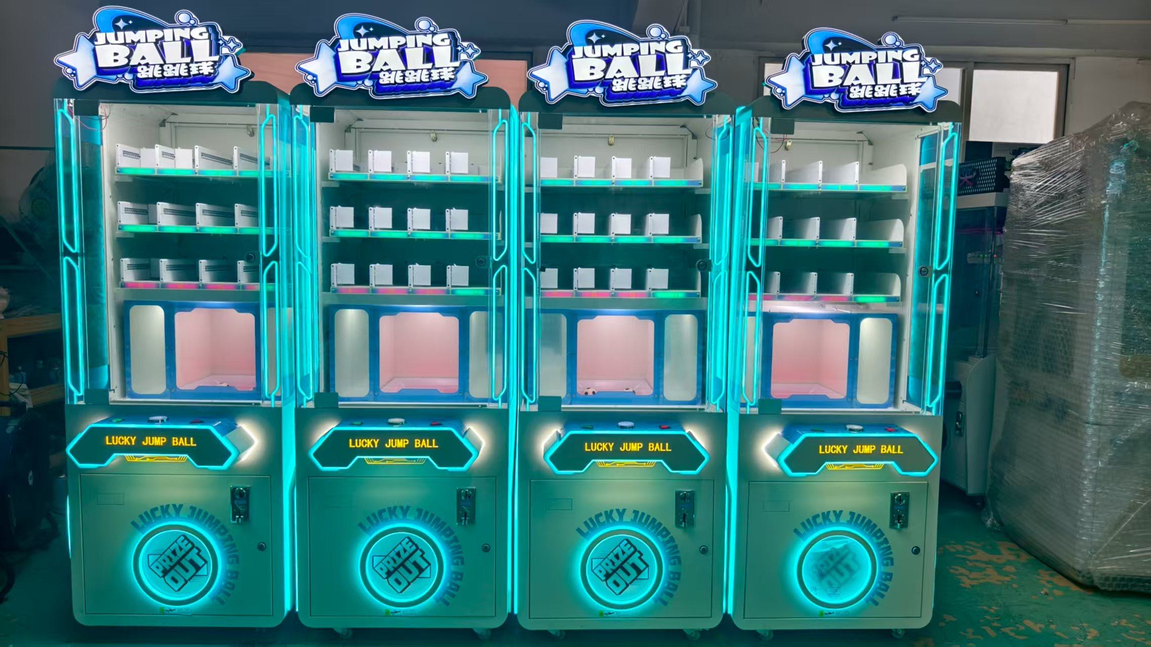 Jumping Balk Prize Machine, Blind Box Function, LED Light for Mall Indoor Playground