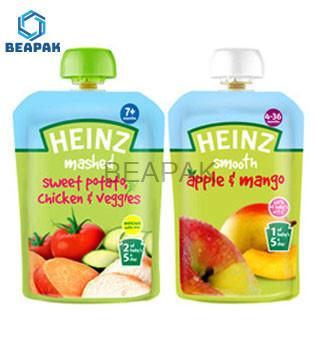 Aluminum Foil Stand Up Custom Spout Pouches For Flexible Liquid Packet