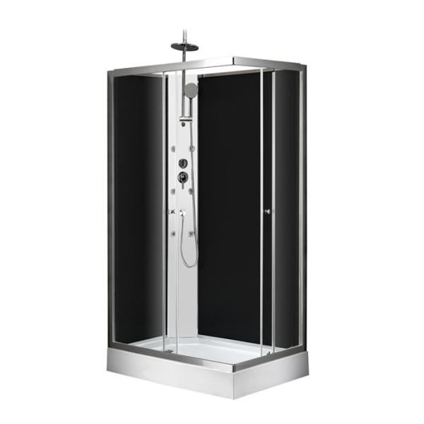 Les plateaux acryliques noirs d'ABS de salle de bains de cabines carrées de douche passent 120*80*225cm au bichromate de potasse peint