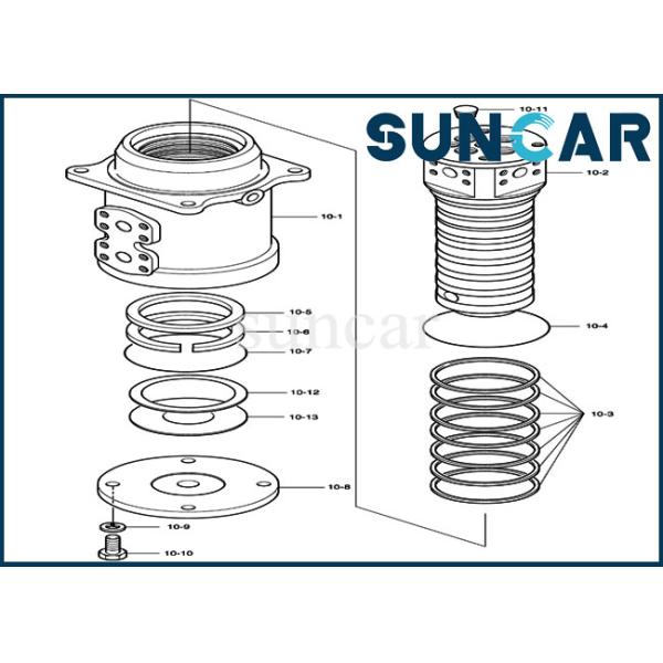 Комплект для ремонта 2480-6060KT 24806060KT уплотнения шарнирного соединения для частей Doosan СОЛНЕЧНОГО центра 130LC-V совместных