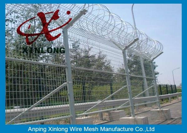 Professional Razor Blade Wire , Security Barbed Wire PVC Coated Steel