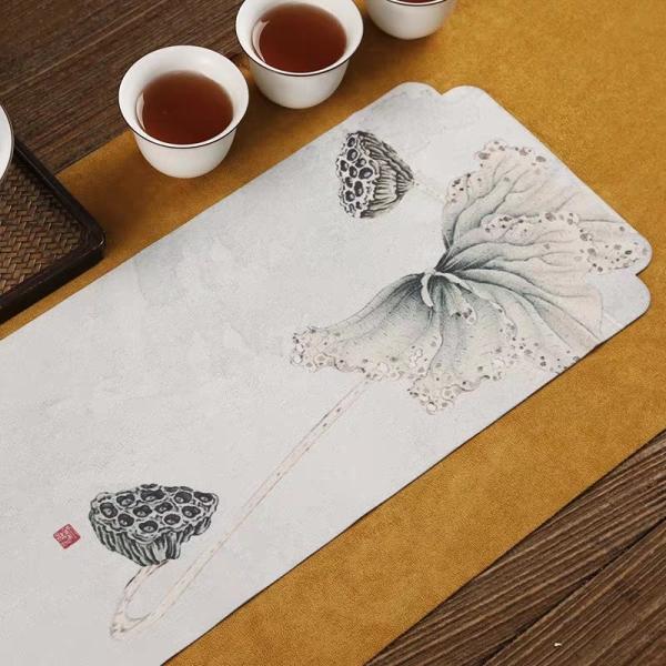Fabric placemats, Tea table mat,Coffee table mat,Two tone Suede placemats, Anti-skidding wahsable mat