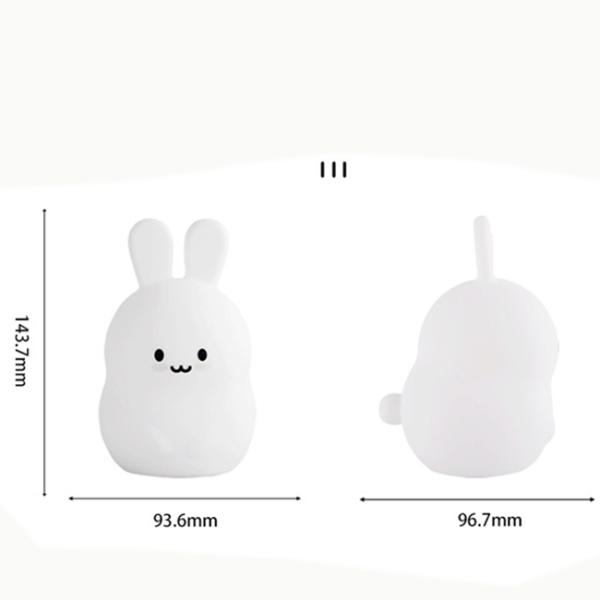 0.8W 3000k Bunny Silicone LED Night Light For Easter Gift Nursery