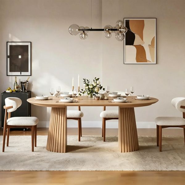 Ensemble De Table Manger Modern Extendable Dining Table Set 6 Seater Dining Room Furniture Wooden Foldable Dining Table 4 Chairs