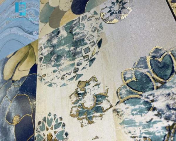 600x600mm Golden Porcelain Floor Tiles 3D Inkjet Printed
