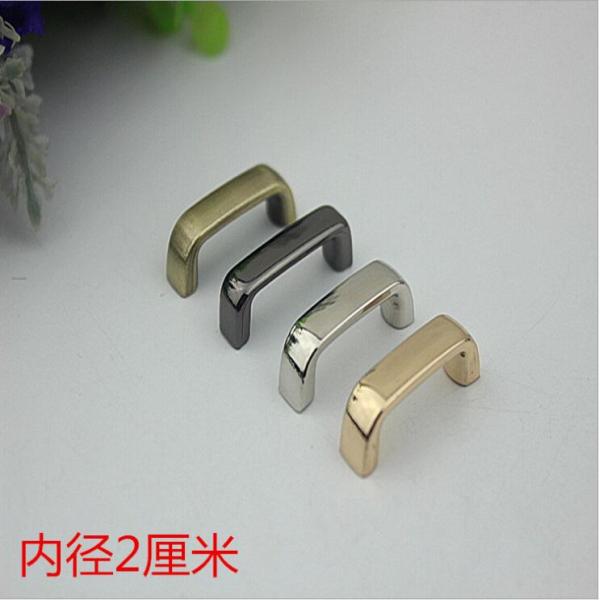 Luxury handbag fitting light gold zinc alloy 20 mm metal arch bridge with high polishing