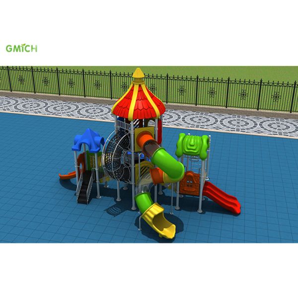 EN1176 SGS Certified Outdoor Plastic Slide Play Equipment High Durability