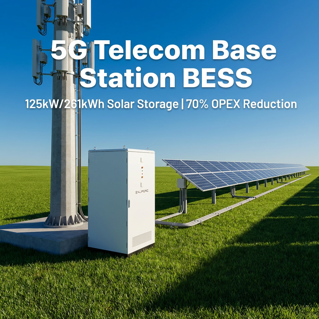 5G Telecom Base Station BESS 125kW 261kWh Solar Storage Diesel Replacement Power Solution