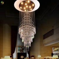 Lustre de cristal Gu10 pingente de luz personalizado para casamento transparente led de design