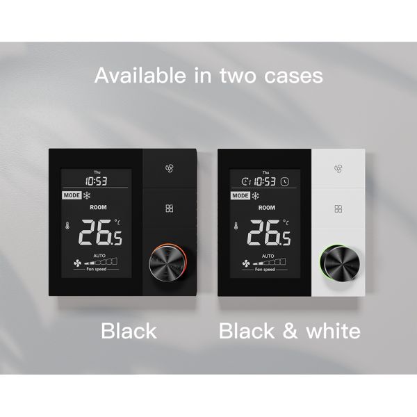 Knob Touch Button Fan Coil Unit FCU Thermostat HVAC System WIFI Tuya Smart Remote Controller
