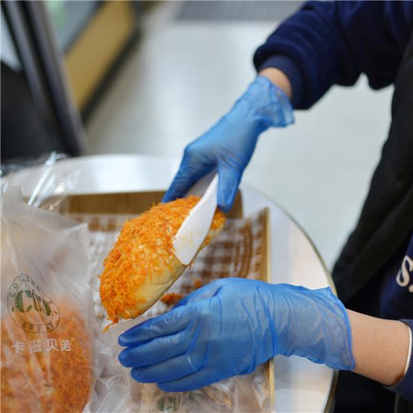 Practical Disposable Vinyl Glove Single Use 9 Inches Custom Length  For Food