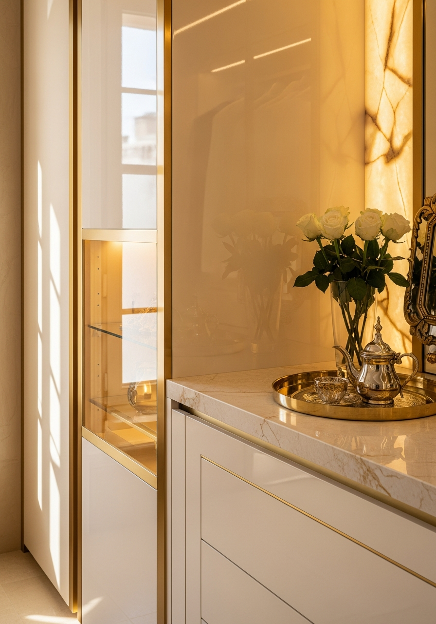 Golden Mirage Walk-In Wardrobe in 304 Stainless Steel