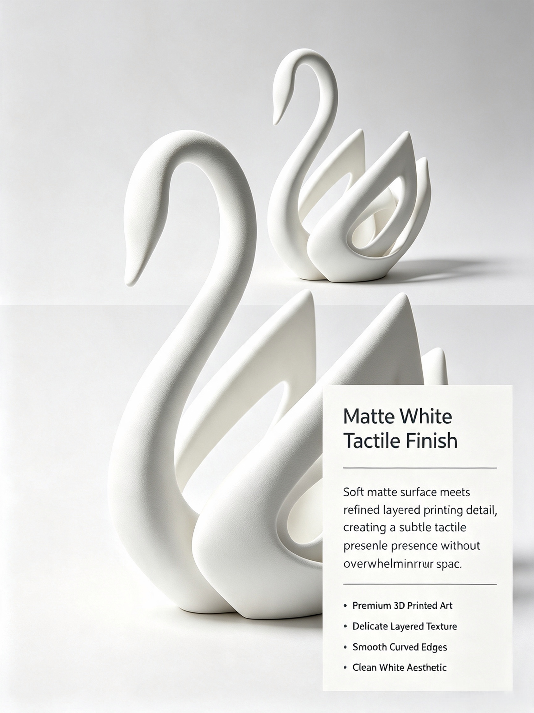 Polishing Painting 3d Art Prints Smooth Hollow Waterfowl Shaped Sculpture