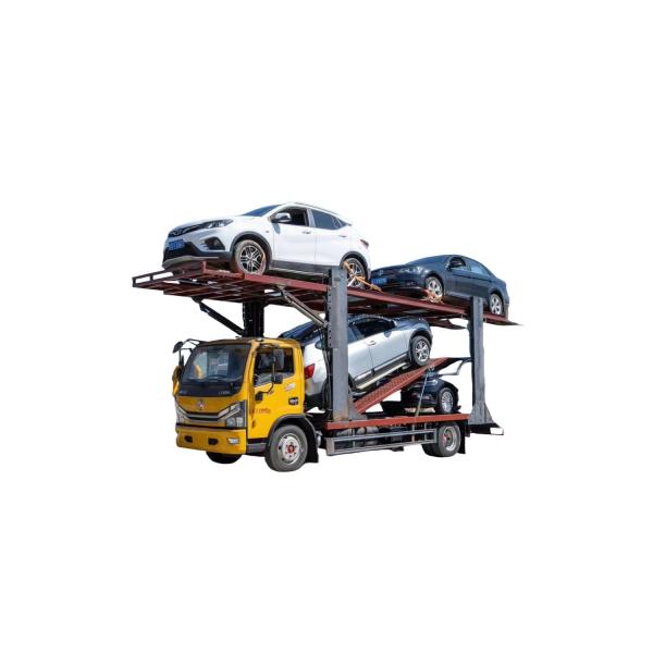 DFAC DongFeng Dollywood Three-bit Plate Double-deck Vehicle Transporter One Tow Three One Tow Four Flatbed Truck