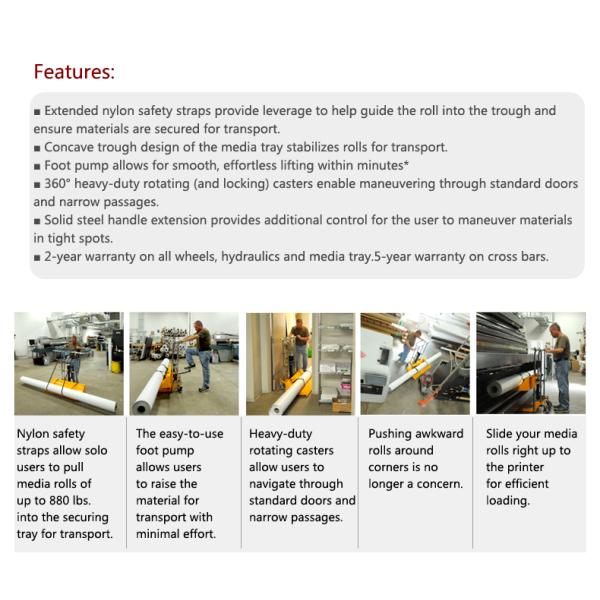 Sinolift  PFR all directional manual hydraulic paper roller lifter