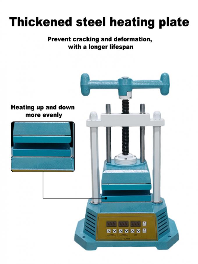 Jewelry Making Vulcanizing Machine Equipped with 220V/50Hz 1200W Power Input, 200 by 200 Millimeter Heating Zone & 30 to 200 Degrees Adjustable Heating Range
