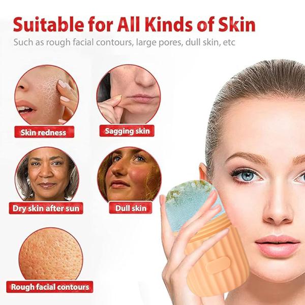 Silicone Facial Ice Roller Cooling Face Roller for Eyes and Neck Customized Color
